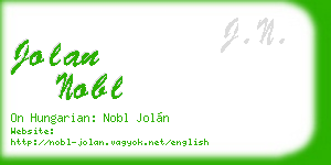 jolan nobl business card