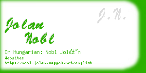 jolan nobl business card